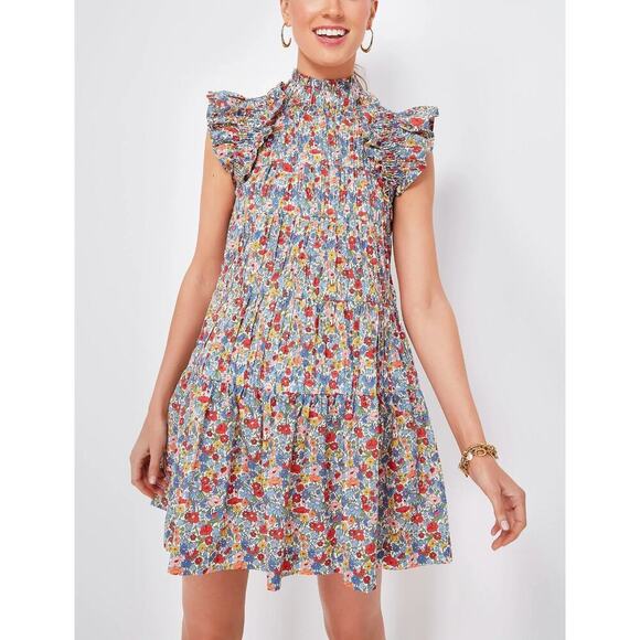 Sea New York Dresses & Skirts - SEA NEW YORK Tuckernuck Multi Hanna Park Liberty Flutter Sleeve Cotton Dress XS